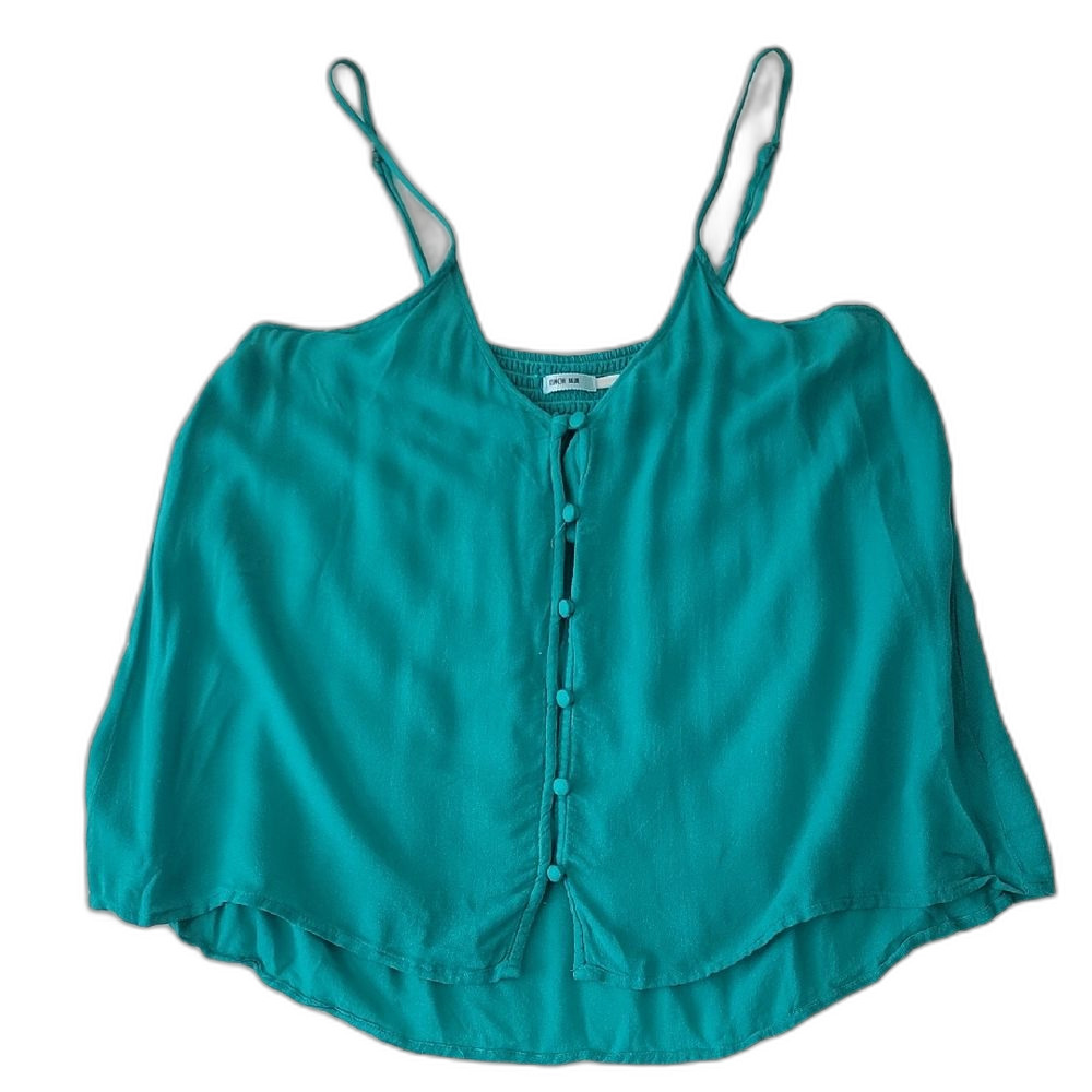 Kimchi Blue Turquoise Camisole with Button Detail